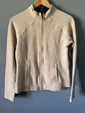 Mountain Hardware Wool Blend Ribbed Zip Sweater